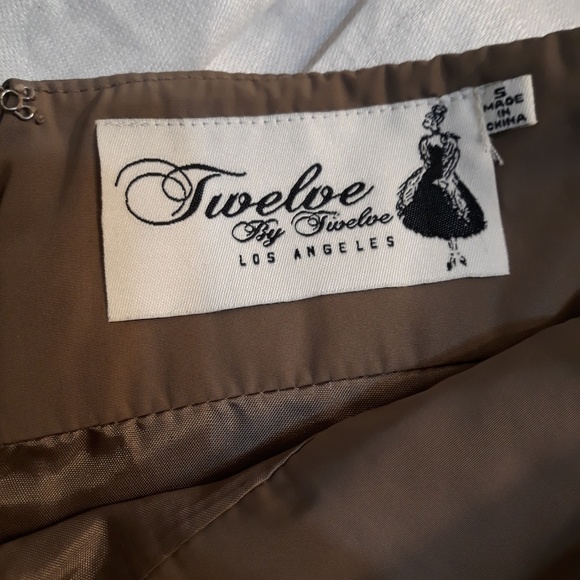 TWELVE BY TWELVE BROWN MINI SKIRT - Picture 4 of 5
